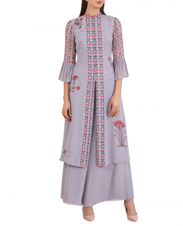 Embroidered Kurta with Palazzos