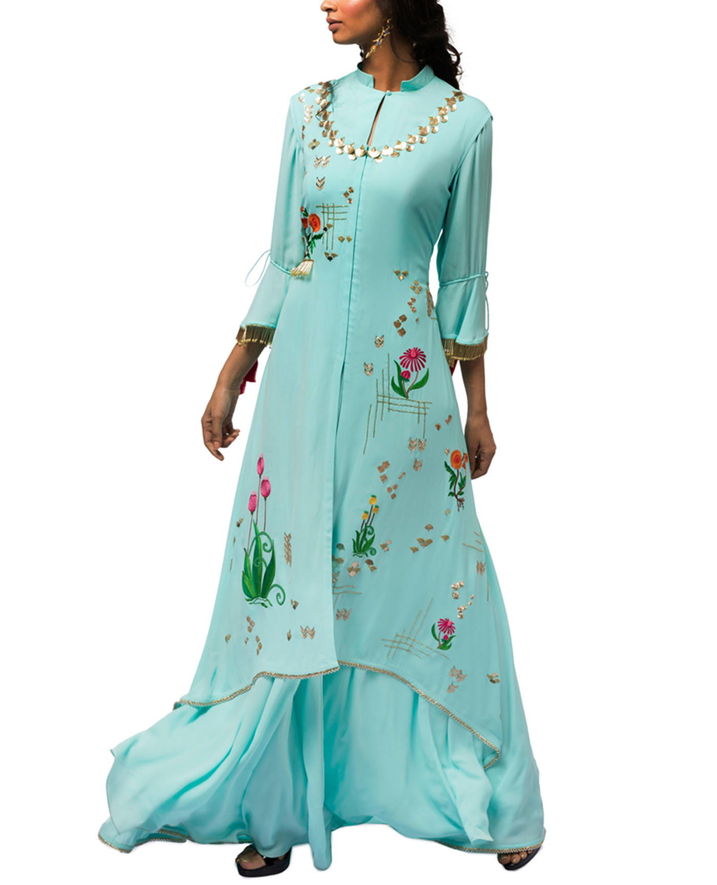 Stylishta vol 11 Designer Party Wear Long Flair Gown With Jacket -  textiledeal.in