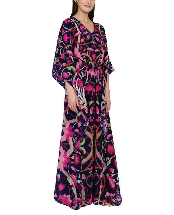 Printed kaftan with slit