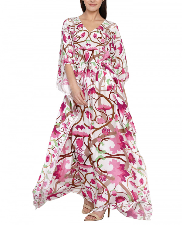 Printed kaftan with slit