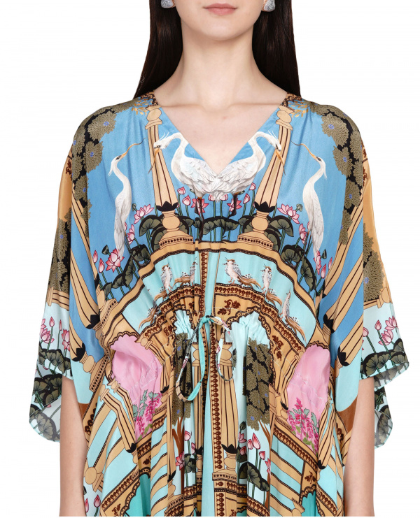 Printed kaftan with slit