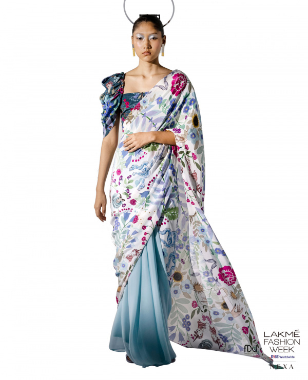 Limerick Half and Half Saree